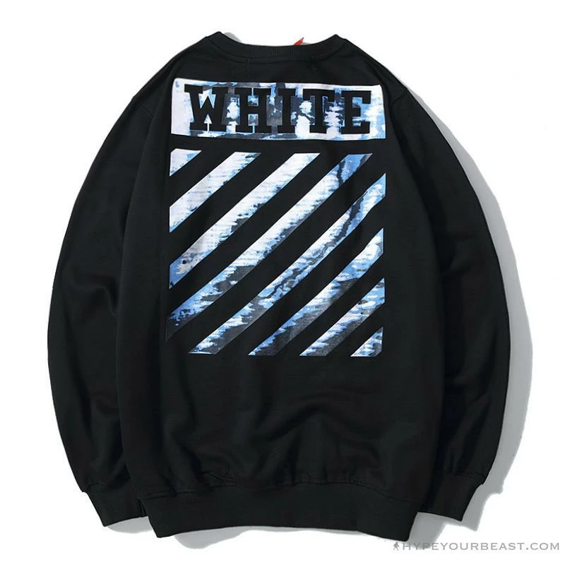 Hypeyourbeast OFF-WHITE Classic Wave Oil Painting Cotton Terry Long Sleeve Shirt 'BLACK' Shirts 8 Hypeyourbeast OFF-WHITE Classic Wave Oil Painting Cotton Terry Long Sleeve Shirt 'BLACK' Shirts
