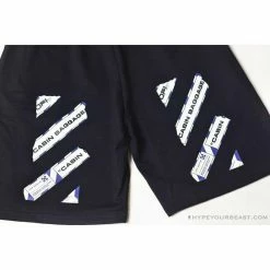 Hypeyourbeast OFF-WHITE Cabin Cabbage Shorts 'BLACK' Pants 10 Hypeyourbeast OFF-WHITE Cabin Cabbage Shorts 'BLACK' Pants