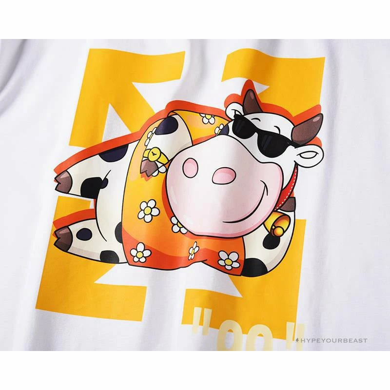 Hypeyourbeast T-Shirts OFF-WHITE Hawaiian Cow Arrow Tee Shirt "WHITE' 8 Hypeyourbeast T-Shirts OFF-WHITE Hawaiian Cow Arrow Tee Shirt "WHITE'