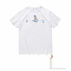 Hypeyourbeast OFF-WHITE Summer Donald Duck Print Tee Shirt 'WHITE'