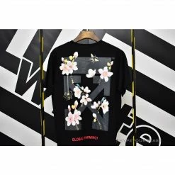 Hypeyourbeast OFF-WHITE Sakura Tee Shirt 'BLACK' T-Shirts