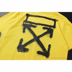 Hypeyourbeast OFF-WHITE Spray Paint Arrow Tee Shirt 'YELLOW'