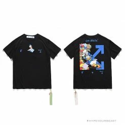 Hypeyourbeast OFF-WHITE Summer Donald Duck Print Tee Shirt 'BLACK'