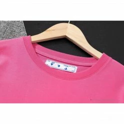 Hypeyourbeast T-Shirts OFF-WHITE Tropical Landscape Tee Shirt 'PINK'