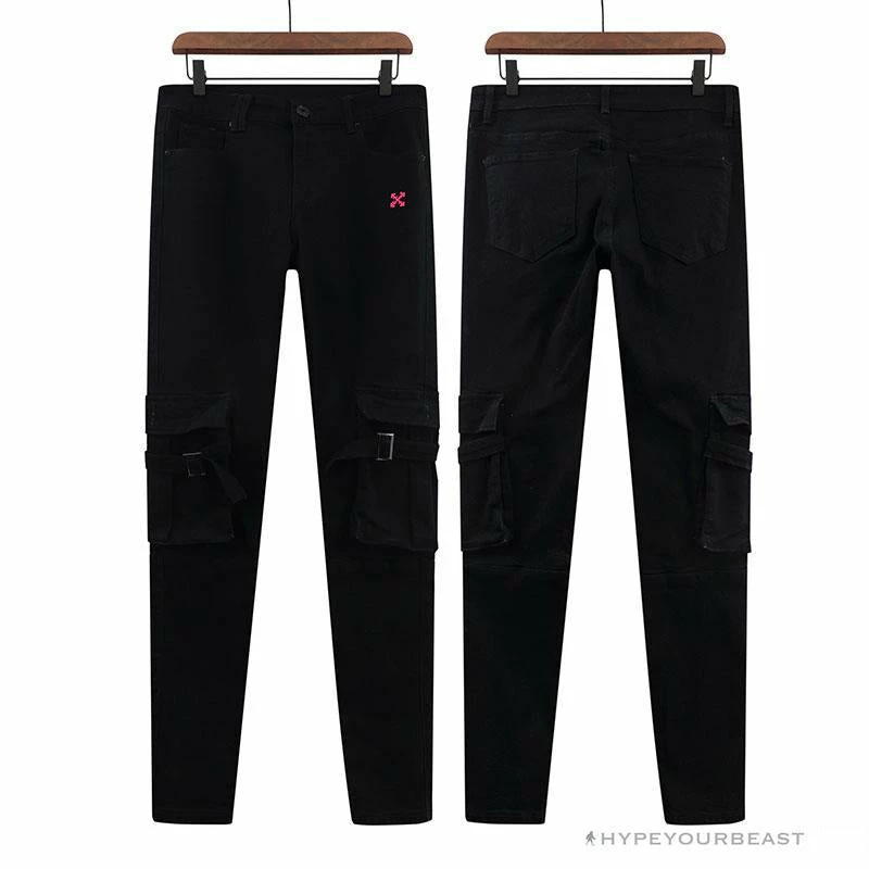 Hypeyourbeast OFF-WHITE Pants Black 3 Hypeyourbeast OFF-WHITE Pants Black