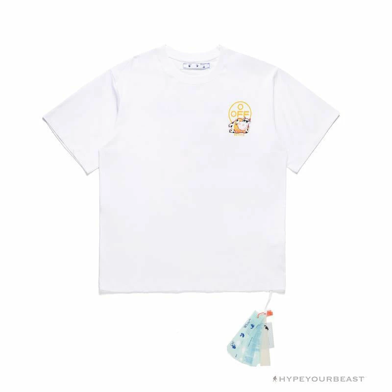 Hypeyourbeast T-Shirts OFF-WHITE Hawaiian Cow Arrow Tee Shirt "WHITE' 2 Hypeyourbeast T-Shirts OFF-WHITE Hawaiian Cow Arrow Tee Shirt "WHITE'