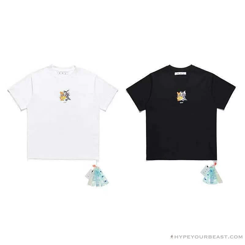 Hypeyourbeast T-Shirts OFF-WHITE Cat And Mouse Tee Shirt 'BLACK' 3 Hypeyourbeast T-Shirts OFF-WHITE Cat And Mouse Tee Shirt 'BLACK'