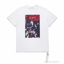 Hypeyourbeast OFF-WHITE Baroque Angel Religious Painting Tee Shirt'WHITE'
