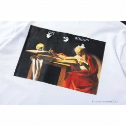 Hypeyourbeast T-Shirts OFF-WHITE Skull And Writing Tee Shirt 'WHITE'