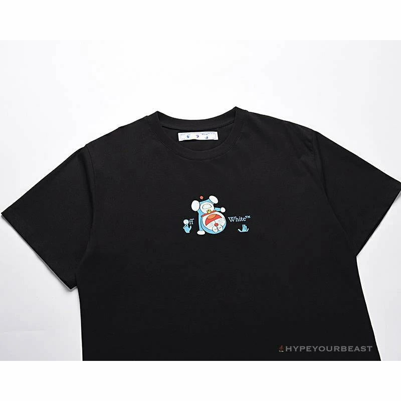 Hypeyourbeast OFF-WHITE Spoof Doraemon Arrow Tee Shirt 'BLACK' T-Shirts 3 Hypeyourbeast OFF-WHITE Spoof Doraemon Arrow Tee Shirt 'BLACK' T-Shirts