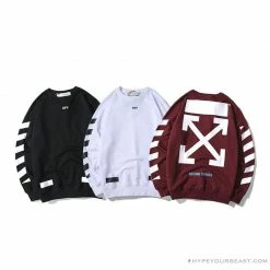 Hypeyourbeast OFF-WHITE Classic Basic Cotton Terry Long Sleeve Shirt 'WINE RED' Shirts