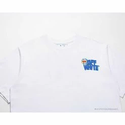 Hypeyourbeast OFF-WHITE Doraemon Stereo Arrow Tee Shirt WHITE T-Shirts