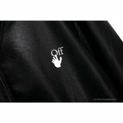 Hypeyourbeast OFF-WHITE 20FW New Logo Hooded Leather Jacket Black Hoodies & Jackets 26 Hypeyourbeast OFF-WHITE 20FW New Logo Hooded Leather Jacket Black Hoodies & Jackets