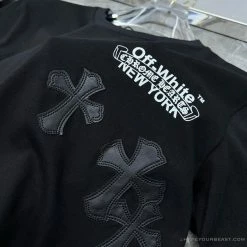 Hypeyourbeast OFF-WHITE Chrome Hearts Tee Shirt 'BLACK' T-Shirts