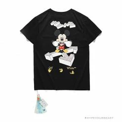 Hypeyourbeast OFF-WHITE Mickey Bluff Face Tee Shirt 'BLACK'