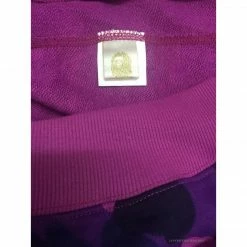 Hypeyourbeast BAPE Shark Head Classic Embroidered Camouflage Zip-Up Hoodie 'PURPLE' Clothes