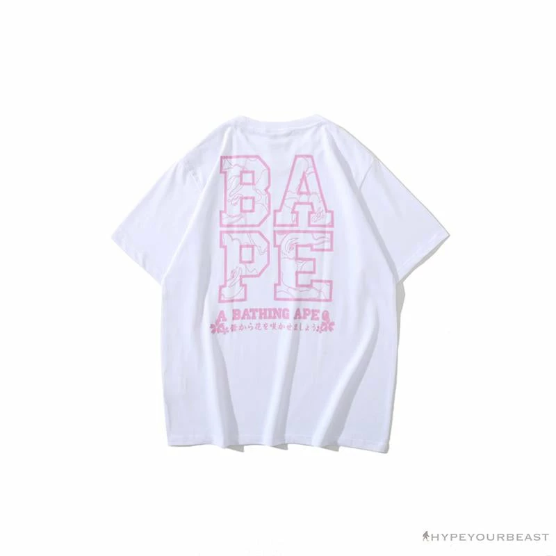 Hypeyourbeast BAPE Japan Limited Edition Mt. Fuji Sakura Tee Shirt 'WHITE' Clothes 2 Hypeyourbeast BAPE Japan Limited Edition Mt. Fuji Sakura Tee Shirt 'WHITE' Clothes