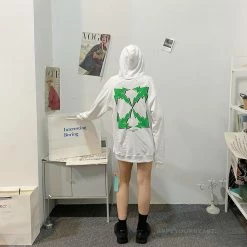 HypeYourBeast Off-White Green Hoodie - White Hoodies & Jackets