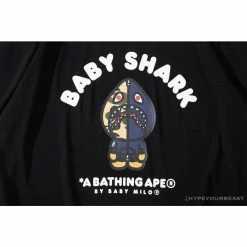 Hypeyourbeast Clothes BAPE Baby Shark Red Shark Tee Shirt 'BLACK' 24 Hypeyourbeast Clothes BAPE Baby Shark Red Shark Tee Shirt 'BLACK'