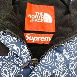 HypeYourBeast Supreme X TNF Bandana Jacket Blue Hoodies & Jackets
