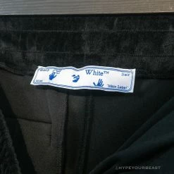 Hypeyourbeast OFF-WHITE Side Webbing Casual Green Letter Pants