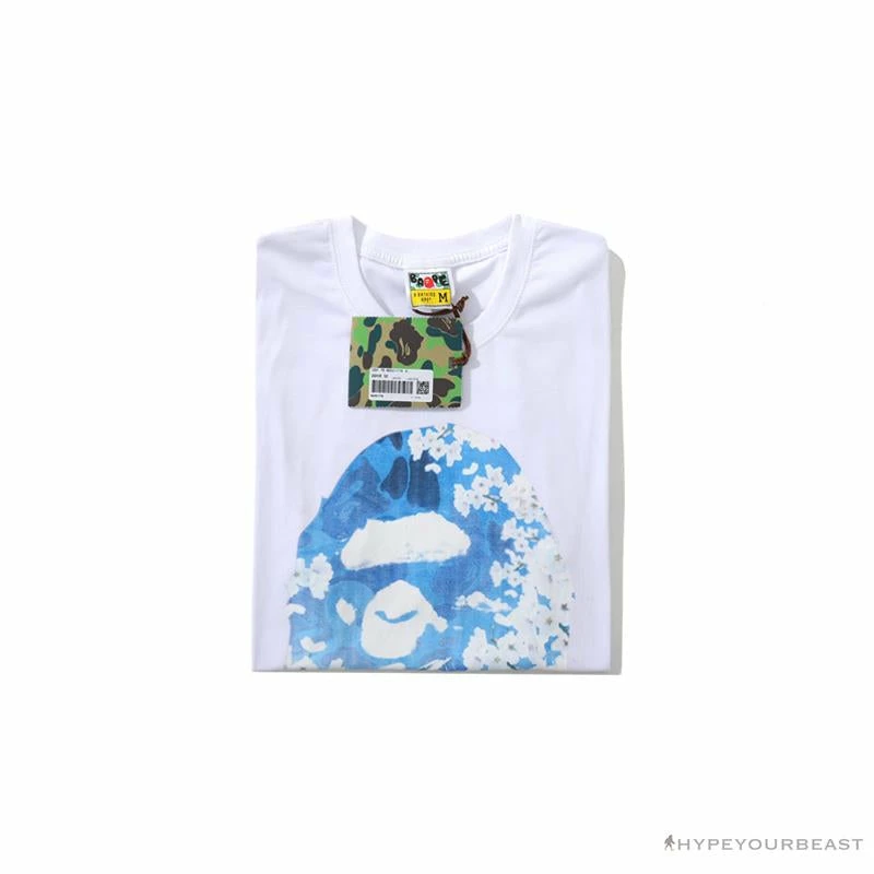 Hypeyourbeast BAPE Japan Limited Edition Mt. Fuji Sakura Tee Shirt 'WHITE' Clothes 3 Hypeyourbeast BAPE Japan Limited Edition Mt. Fuji Sakura Tee Shirt 'WHITE' Clothes