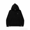 Hypeyourbeast BAPE Classic Ape Head Embroidered Standard Cotton Terry Hoodie 'BLACK' Clothes