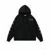 HypeYourBeast Off White Hoodie Embroidered Black Hoodies & Jackets