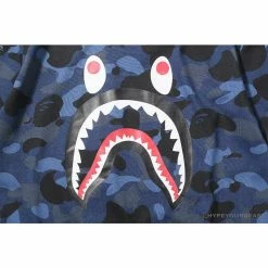 Hypeyourbeast BAPE Camouflage Shark Head Classic Cotton Short Sleeve Tee Shirt 'BLUE' Clothes
