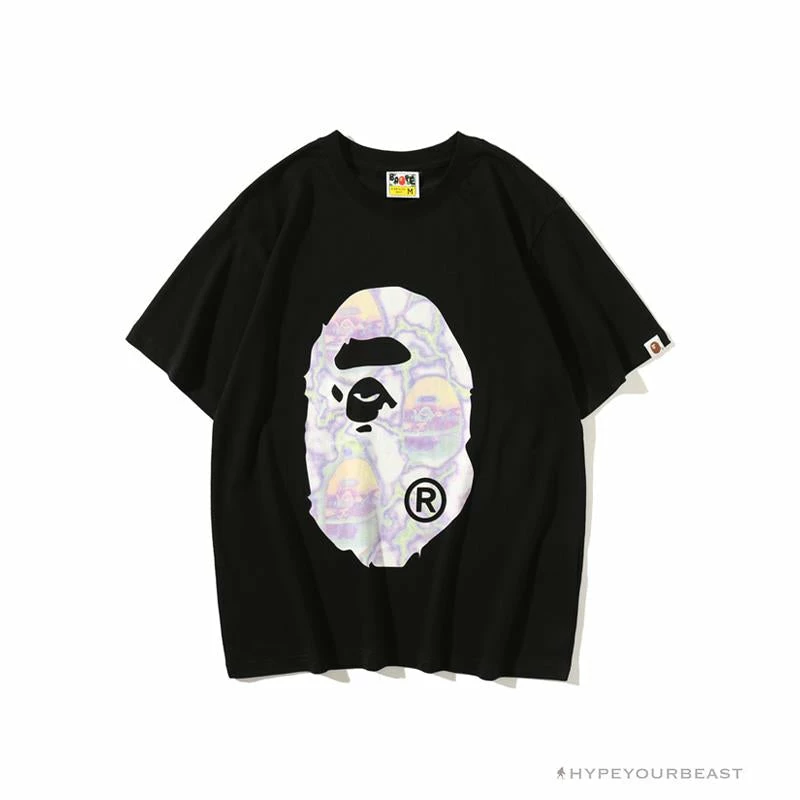 Hypeyourbeast Clothes BAPE Great Ape Head Symphony Lightning Tee Shirt 'BLACK' 1 Hypeyourbeast Clothes BAPE Great Ape Head Symphony Lightning Tee Shirt 'BLACK'