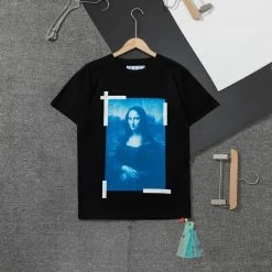 Hypeyourbeast OFF-WHITE Classic Mona Lisa Print Tee Shirt 'BLACK'