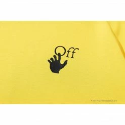 Hypeyourbeast OFF-WHITE Spray Paint Arrow Tee Shirt 'YELLOW'