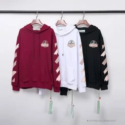 Hypeyourbeast OFF-WHITE Rubber Strip Arrow Hoodie 'WHITE' Hoodies & Jackets