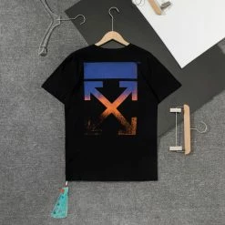 Hypeyourbeast OFF-WHITE Gradient Classic Cross Arrow Tee Shirt 'BLACK' 12 Hypeyourbeast OFF-WHITE Gradient Classic Cross Arrow Tee Shirt 'BLACK'