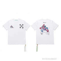 Hypeyourbeast T-Shirts OFF-WHITE Joint Running Mickey Mouse Arrow Tee Shirt 'WHITE'