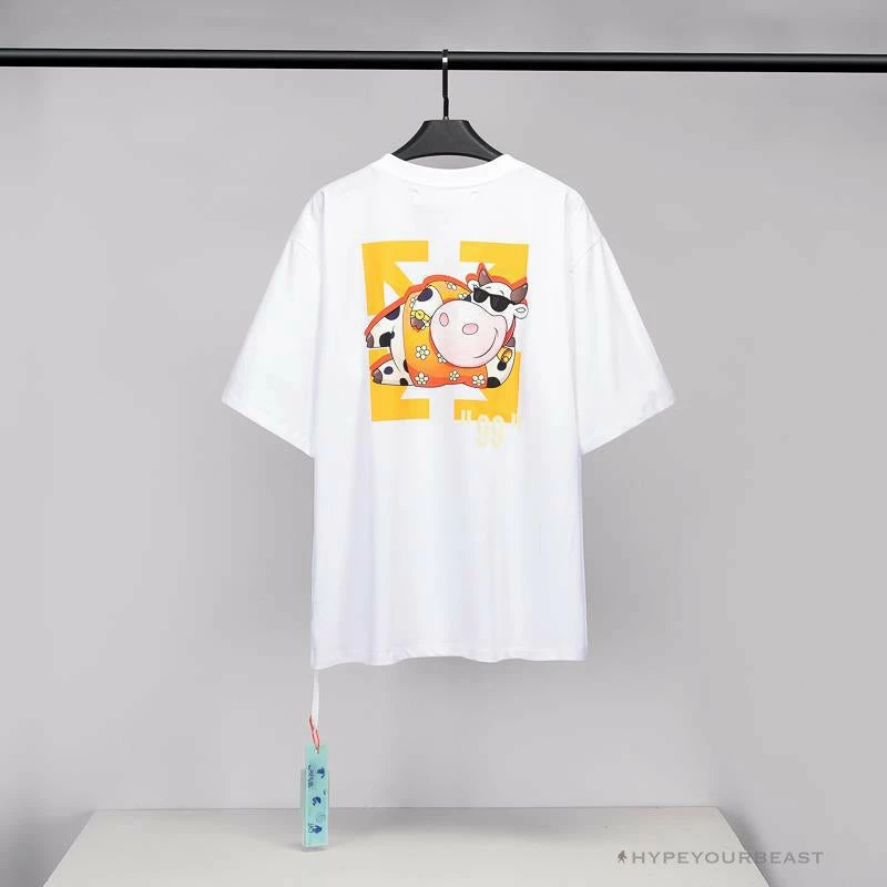 Hypeyourbeast T-Shirts OFF-WHITE Hawaiian Cow Arrow Tee Shirt "WHITE' 7 Hypeyourbeast T-Shirts OFF-WHITE Hawaiian Cow Arrow Tee Shirt "WHITE'
