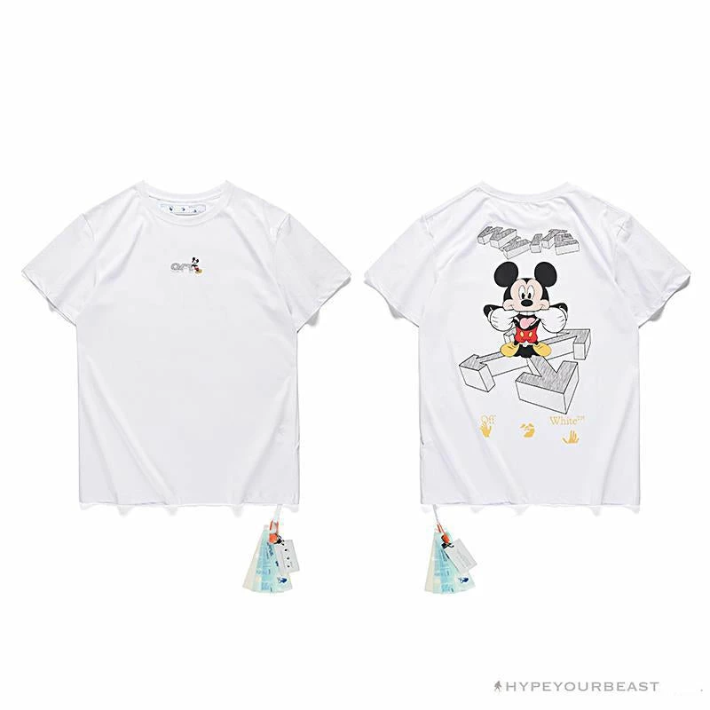 Hypeyourbeast OFF-WHITE Mickey Bluff Face Tee Shirt 'WHITE' 13 Hypeyourbeast OFF-WHITE Mickey Bluff Face Tee Shirt 'WHITE'