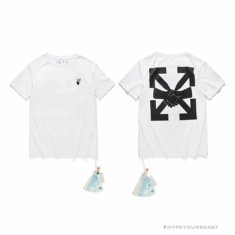 Hypeyourbeast OFF-WHITE Hand Shake Tee Shirt 'WHITE' T-Shirts 11 Hypeyourbeast OFF-WHITE Hand Shake Tee Shirt 'WHITE' T-Shirts