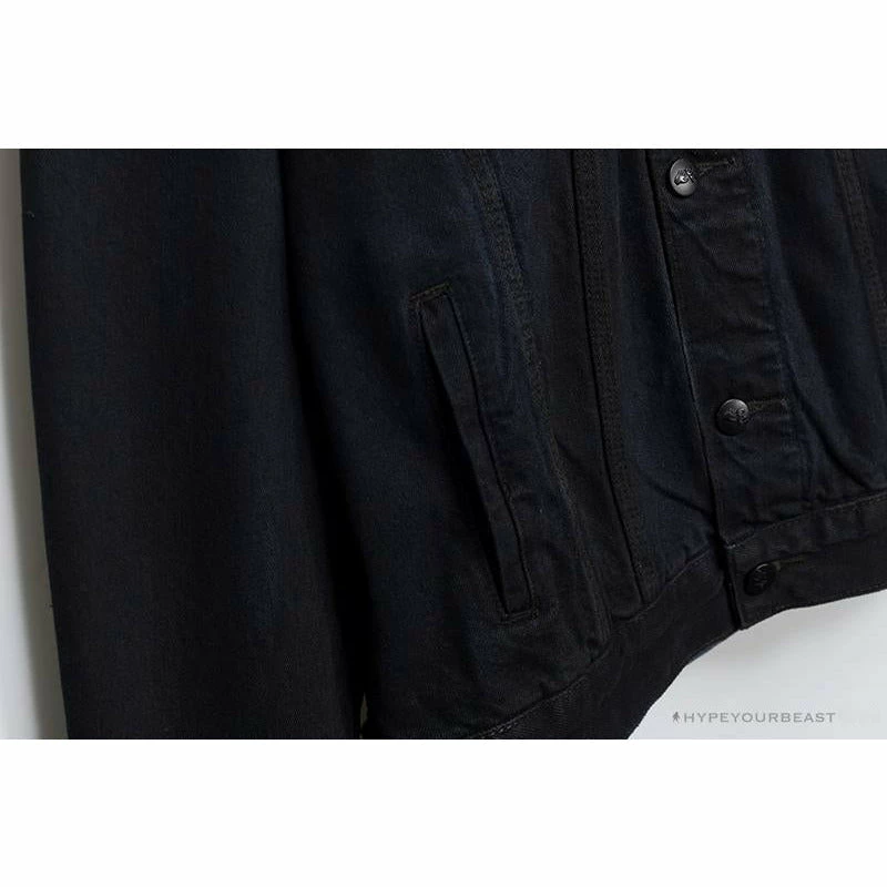 Hypeyourbeast OFF-WHITE Autumn And Winter New ️Back Blue Arrow Wash Denim Jacket Hoodies & Jackets 5 Hypeyourbeast OFF-WHITE Autumn And Winter New ️Back Blue Arrow Wash Denim Jacket Hoodies & Jackets