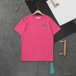 Hypeyourbeast T-Shirts OFF-WHITE Tropical Landscape Tee Shirt 'PINK'