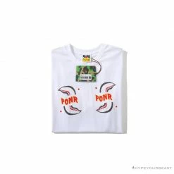 Hypeyourbeast Clothes BAPE Shark Head PONR Tee Shirt 'WHITE'