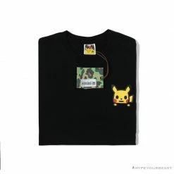 Hypeyourbeast BAPE Baby Milo Pocket Pikachu Tee Shirt 'BLACK'