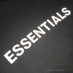 HypeYourBeast FOG Hoodie Reflective ‘ESSENTIALS’ Black Hoodies & Jackets