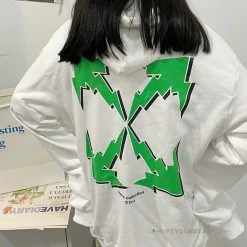 HypeYourBeast Off-White Green Hoodie - White Hoodies & Jackets