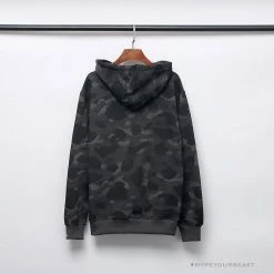 Hypeyourbeast BAPE X Bathing Ape Head Camouflage Hoodie 'GREY'