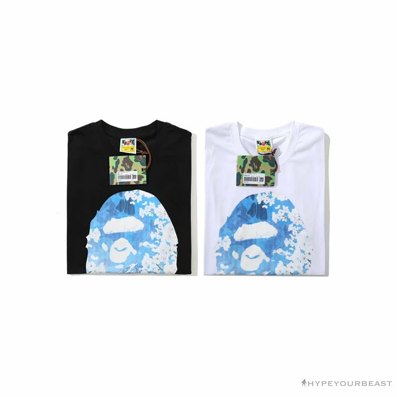 Hypeyourbeast BAPE Japan Limited Edition Mt. Fuji Sakura Tee Shirt 'WHITE' Clothes 5 Hypeyourbeast BAPE Japan Limited Edition Mt. Fuji Sakura Tee Shirt 'WHITE' Clothes