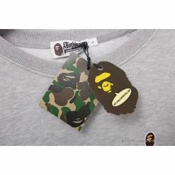 Hypeyourbeast BAPE Classic Ape Head Embroidered Long Sleeve Shirt 'GREY'