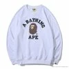 Hypeyourbeast Clothes BAPE X Bathing Ape Head Long Sleeve Shirt 'WHITE'