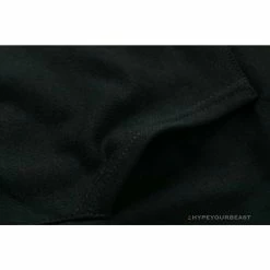 Hypeyourbeast BAPE Classic Ape Head Embroidered Standard Cotton Terry Hoodie 'BLACK' Clothes