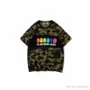 Hypeyourbeast BAPE KIDS Color Ape Head Camouflage Tee Shirt 'GREEN' Clothes